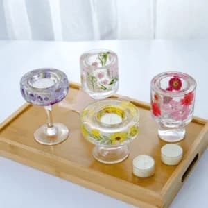 photo of Handcrafted Glass Candle Holders